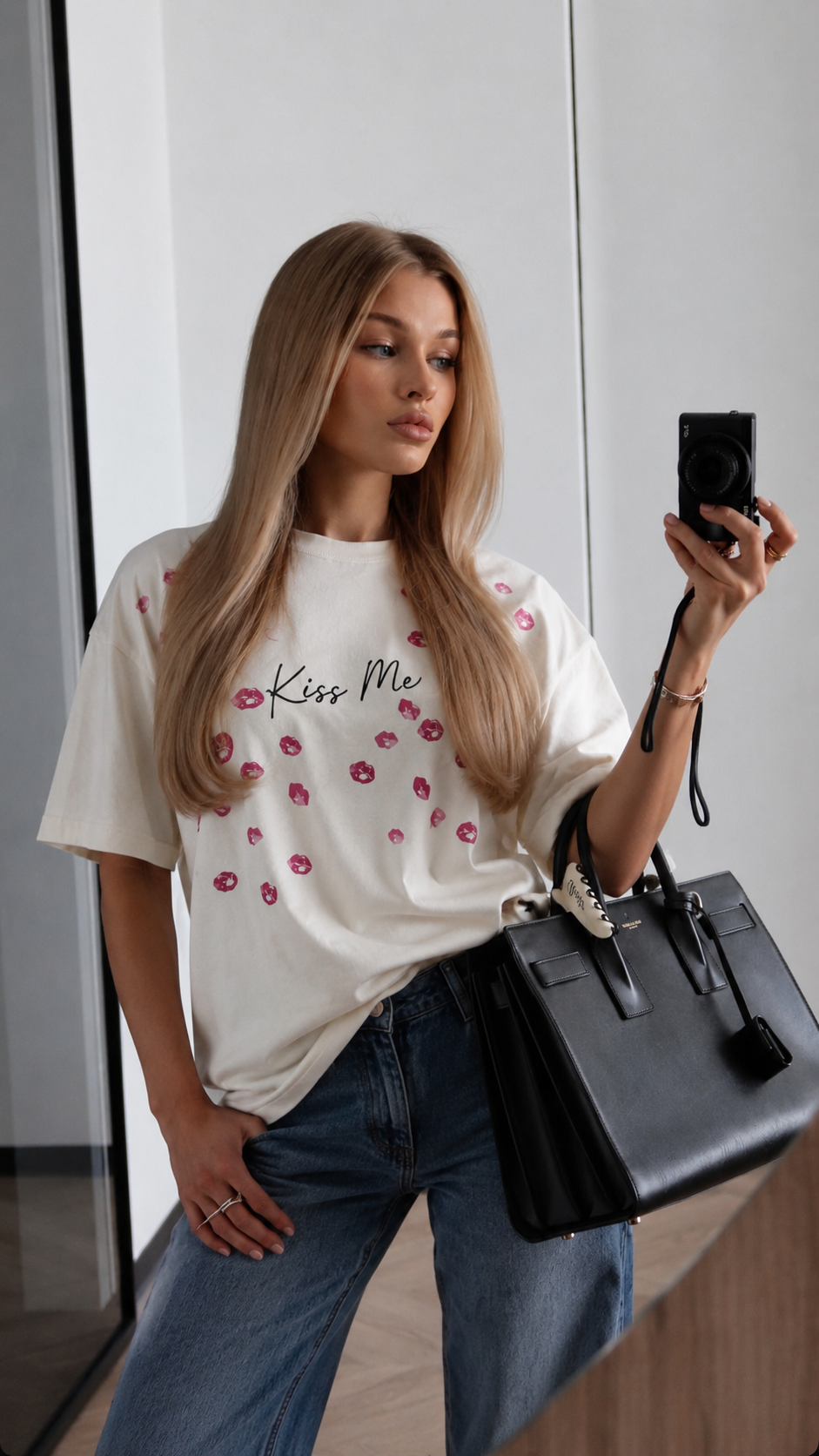 Pink Kissed T-Shirt (White)