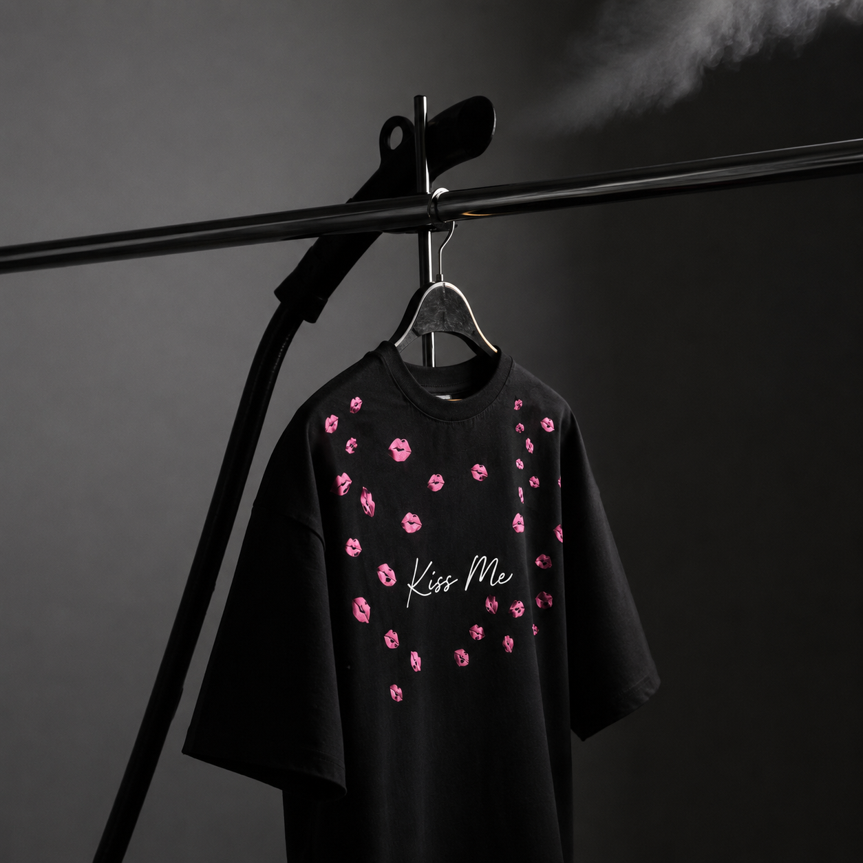 Pink Kissed T-Shirt (Black)