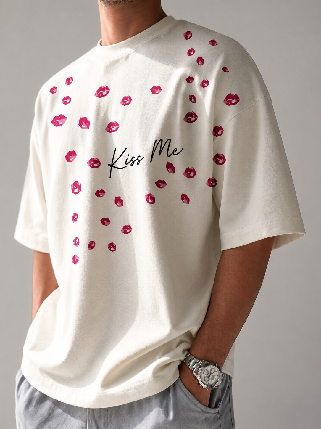Pink Kissed T-Shirt (White)
