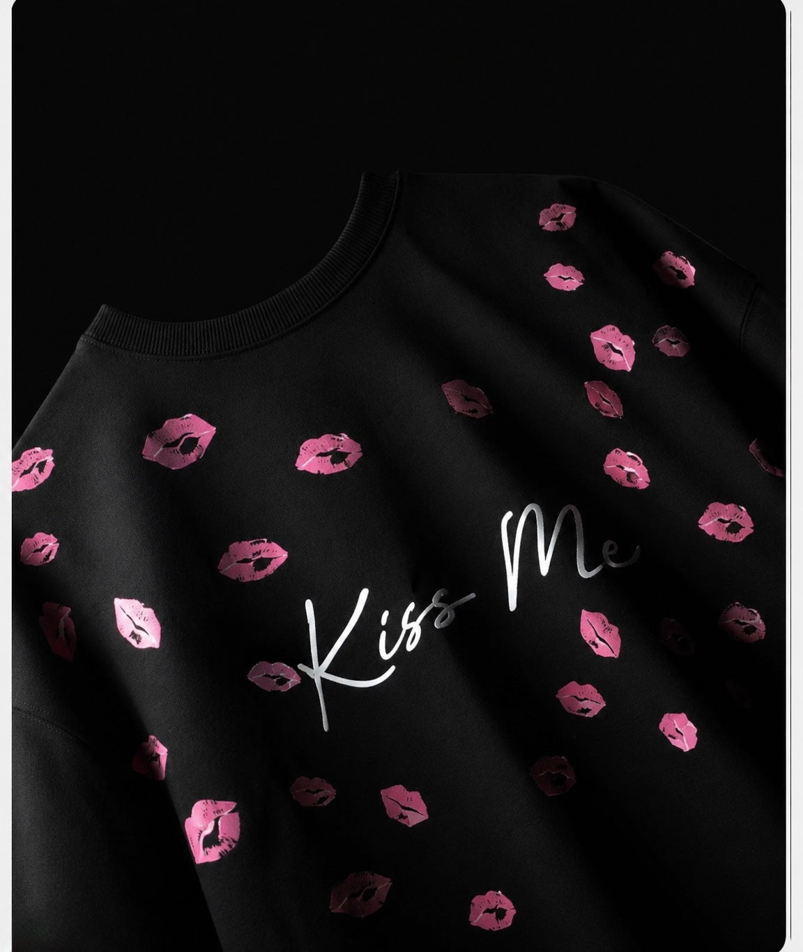 Pink Kissed T-Shirt (Black)