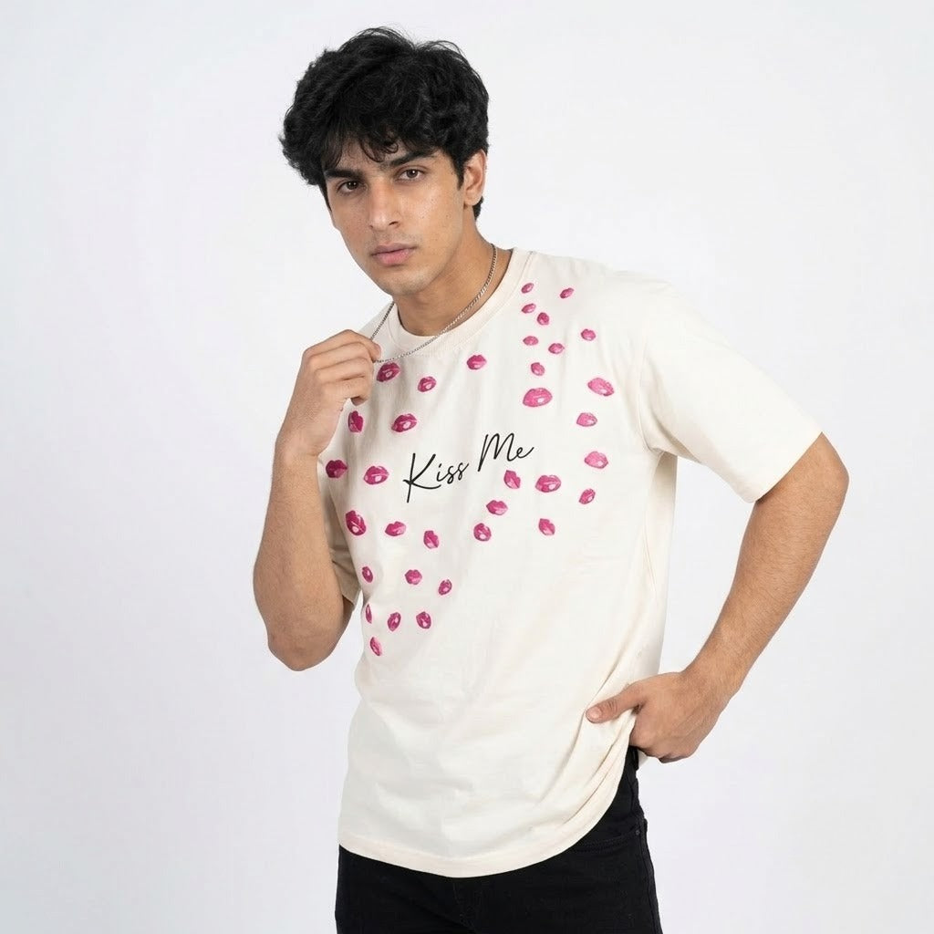 Pink Kissed T-Shirt (White)