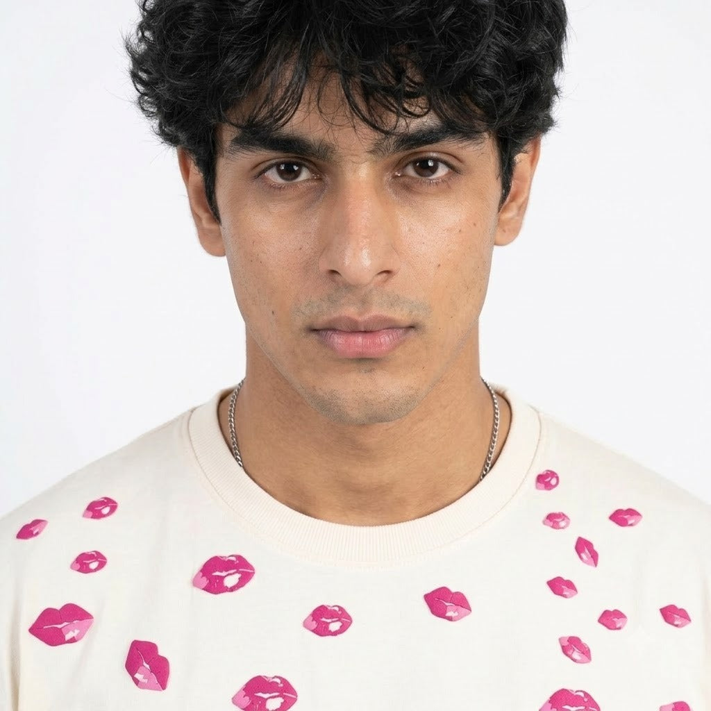 Pink Kissed T-Shirt (White)