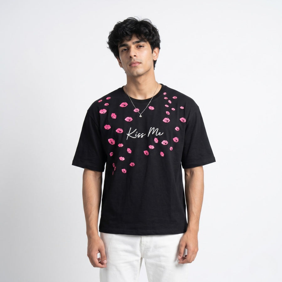 Pink Kissed T-Shirt (Black)