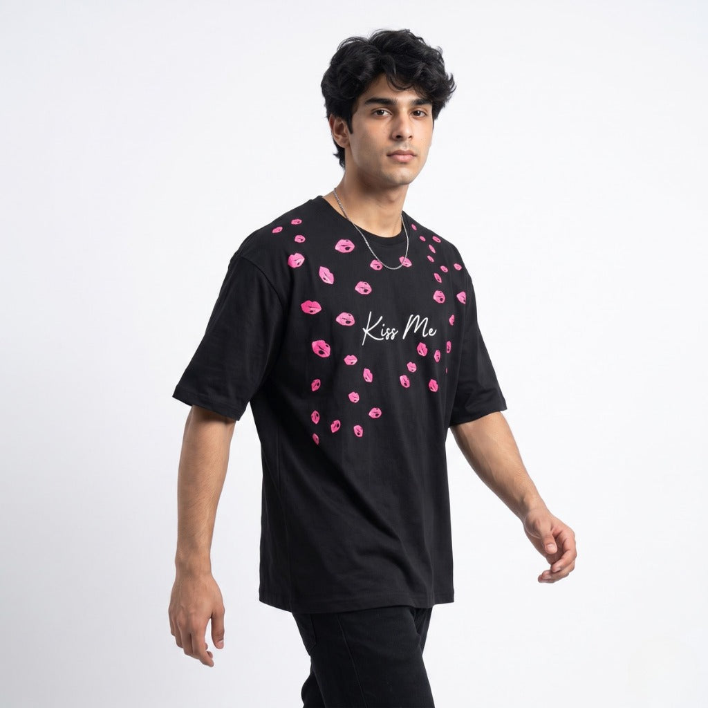 Pink Kissed T-Shirt (Black)