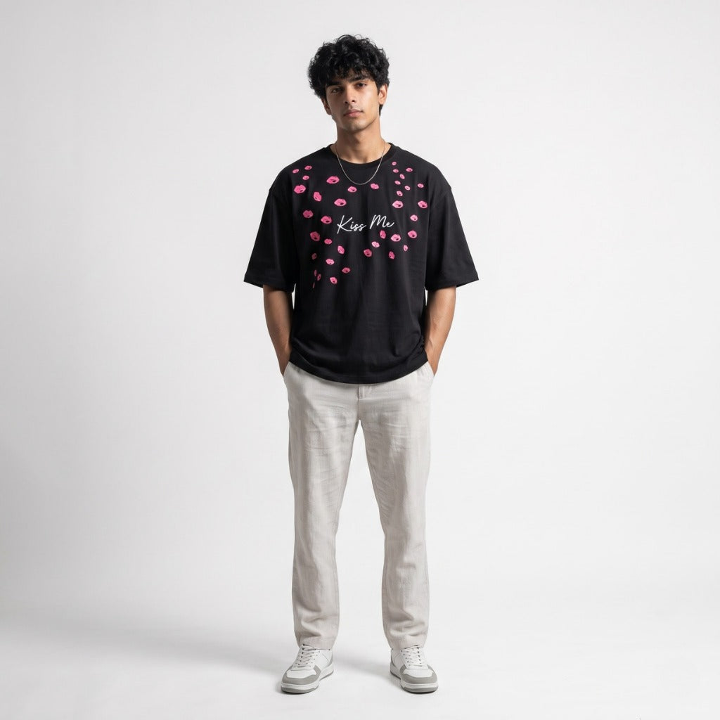 Pink Kissed T-Shirt (Black)